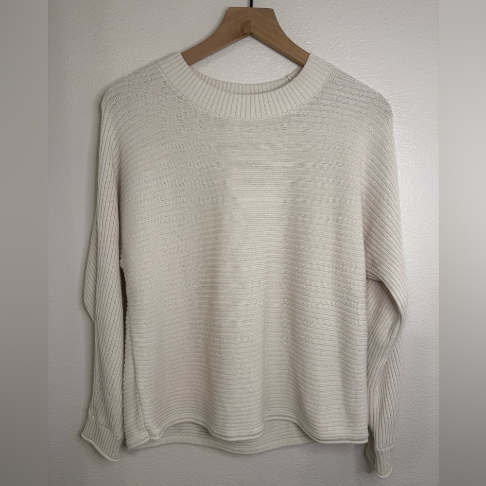 Lululemon Silk Blend Cable Pullover Crewneck Sweater Small